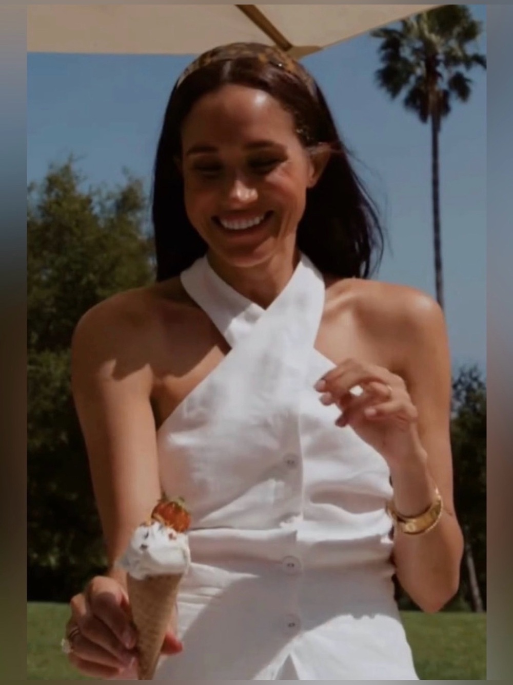NWT Tate Reformation Linen Top ASO Meghan Markle